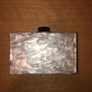 Edie Parker original line white silver clutch